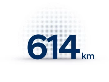 Jusqu’à 614 km d’autonomie.